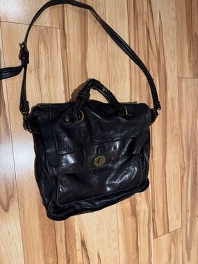 Giorgio Brato Black Leather Shoulder Bag